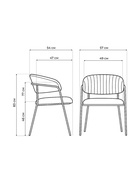 Стул на металлокаркасе Kamelia, 570×540×830 мм, цвет gold / gray - Фото 4