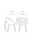 Стул на металлокаркасе «Бэнбу», крутящийся, 570×480×800 мм, цвет бежевый - Фото 3