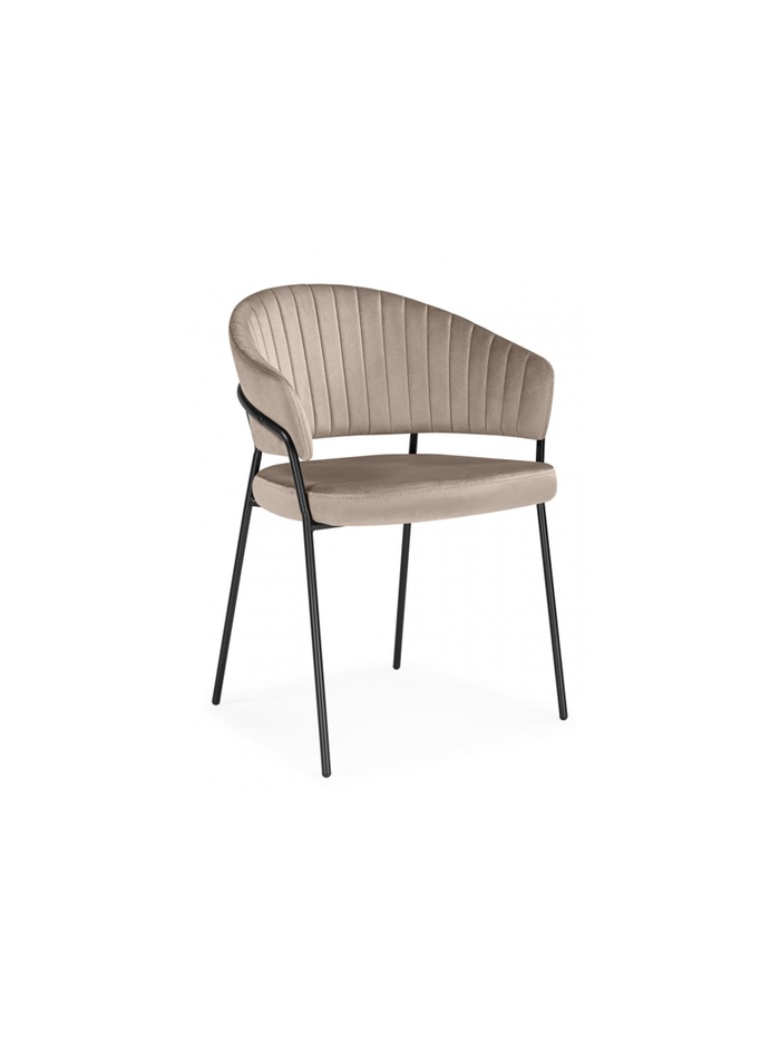 Стул на металлокаркасе «Лео», 600×560×820 мм, цвет светло-коричневый (H-61) / черный