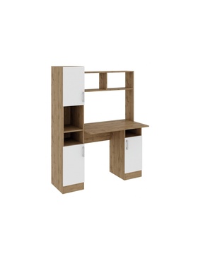 Стол компьютерный «Эндо», 1230×570×1600 мм, цвет дуб вотан/белый