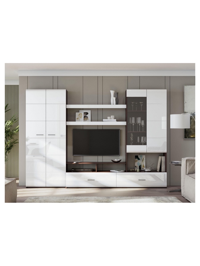 Готовая гостиная Jimenez дуб венге / белый глянец