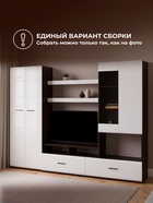 Гостиная Jimenez, 2800×386×1966 мм, цвет дуб венге/белый глянец - Фото 5