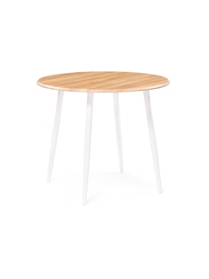 Кухонный стол деревянный «Абилин», 900×900×760 мм, цвет дуб вотан/белый матовый