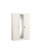 Шкаф прямой трёхстворчатый «Ливерпуль» с зеркалом, 1500×541×2203 мм, цвет белый / ясень ваниль - Фото 1