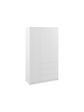 Шкаф прямой трёхстворчатый «Мадера ШМ 1200», 1200×500×2100 мм, цвет белый