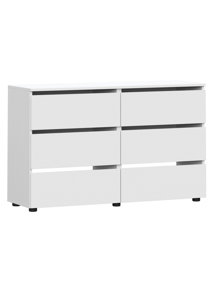 Комод напольный «Валенсия», 1201×368×739 мм, цвет белый текстурный