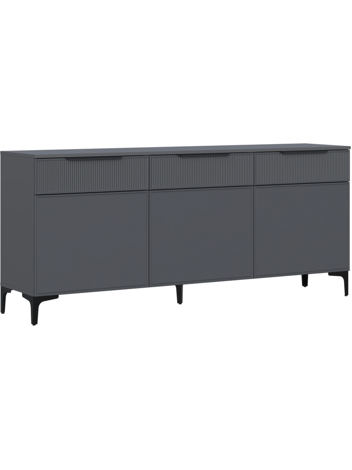 ТВ-тумба Иадама 3-ств. графит / графит софт