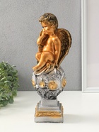 Фигура гипс «Ангел на шаре», под бронзу, 37×13×13 см - фото 809725416