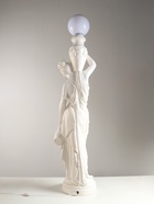 Фигура со светильником напольным «Гречанка», перламутр, 145/166×34×30 см - Фото 4