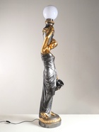 Фигура со светильником напольным «Гречанка», под бронзу с золотом, 145/166×34×30 см - Фото 3