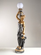 Фигура со светильником напольным «Гречанка», под бронзу с золотом, 145/166×34×30 см - Фото 5