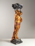 Фигура гипс «Атлант», под бронзу с золотом, 113.5×30×30 см - фото 809653758
