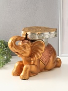 Фигура - подставка, столик «Слон лежа», гипс под бронзу, 26×40×22 см - фото 809653763