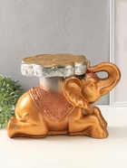 Фигура - подставка, столик «Слон лежа», гипс под бронзу, 26×40×22 см - фото 809653765