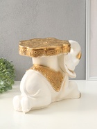 Фигура - подставка, столик «Слон лежа», гипс под перламутр, 26×40×22 см - фото 809653770