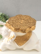 Фигура - подставка, столик «Слон лежа», гипс под перламутр, 26×40×22 см - фото 809653771