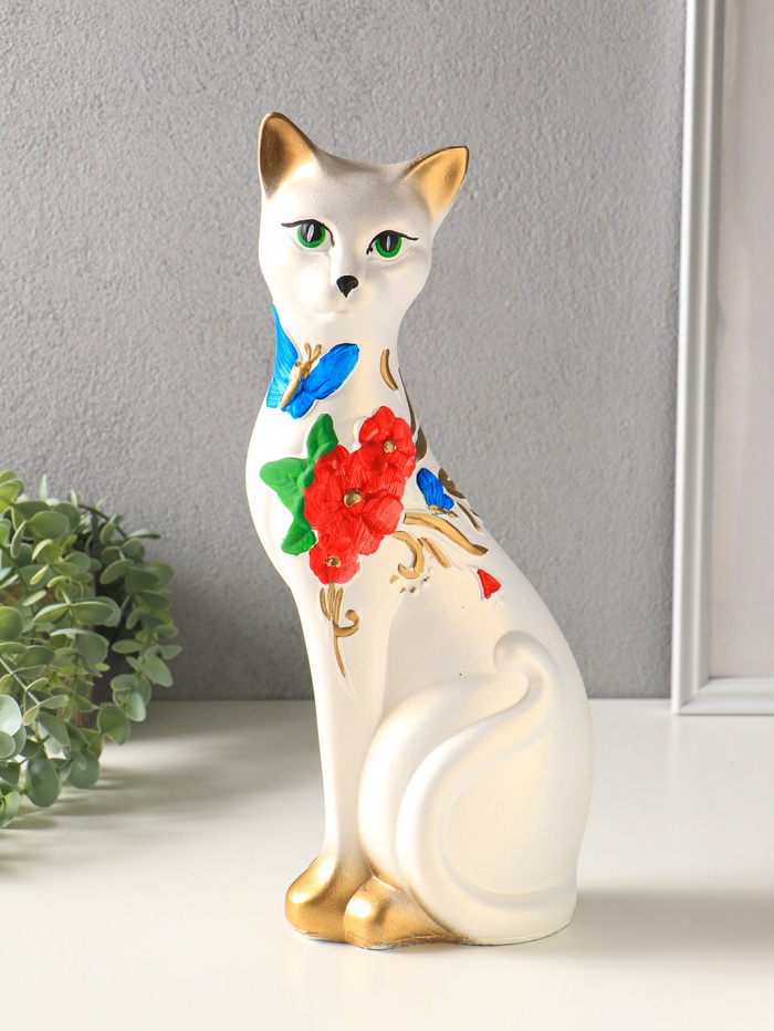 Копилка для денег «Кошка Светлана», гипс, белая, 36×15×11 см - Фото 1