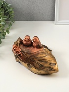 Подставка для мелочей «Птички», гипс под бронзу, 10×25×20 см - фото 809653828