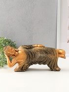 Копилка для денег «Спящий Будда», гипс под бронзу с золотом, 17×36×15 см - фото 809653865