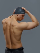 УЦЕНКА Шапочка для плавания взрослая ONLYTOP, силиконовая, 46 г, обхват 54-60 см, чёрная - Фото 2