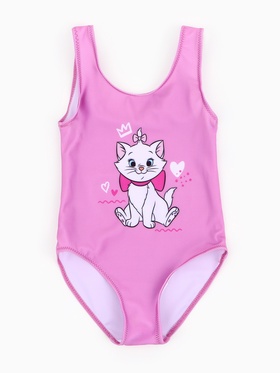 Купальник слитный для девочки, розовый, рост 98-104