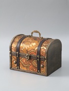 УЦЕНКА Шкатулка сундук дерево «Оранжевые узоры» 20×15×15.5 см - Фото 2