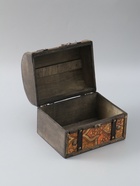 УЦЕНКА Шкатулка сундук дерево «Оранжевые узоры» 20×15×15.5 см - Фото 4