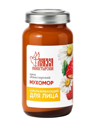 Крем для лица монастырский «Мухомор» омолаживающий «Монастырская лавка» стекло, 30 мл