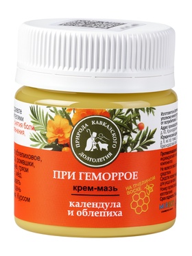 Крем-мазь при геморрое «Природа кавказского долголетия», пластик, 40 мл