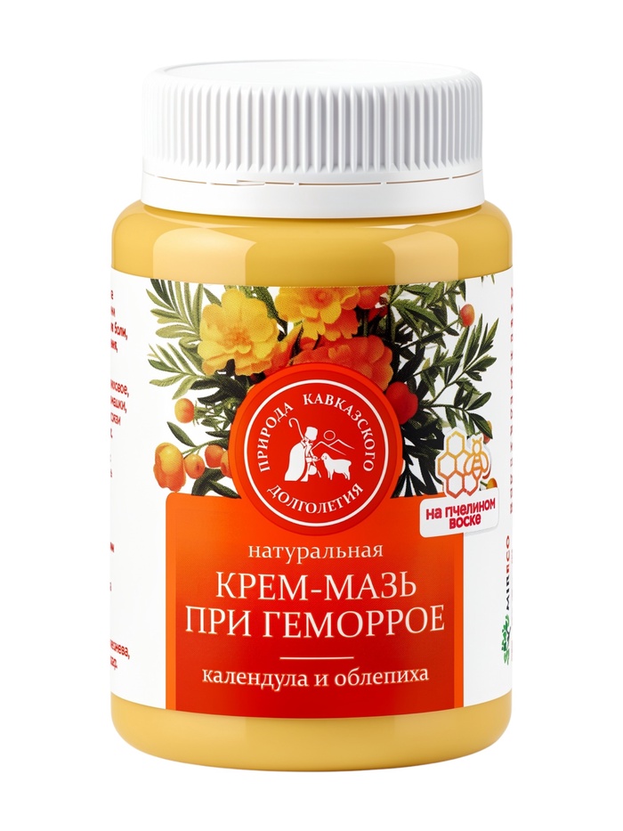 Крем-мазь при геморрое «Природа кавказского долголетия», пластик, 100 мл - Фото 1