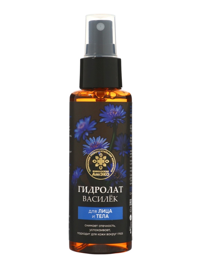 Гидролат Василек «Кавказская АптЭко», для лица и тела, пластик, 100 мл