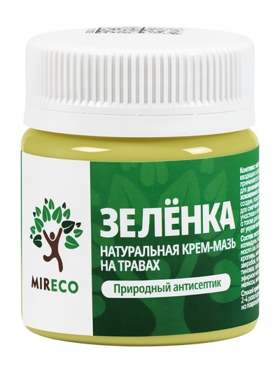 Зеленка MIRECO, на травах, пластик, 40 мл