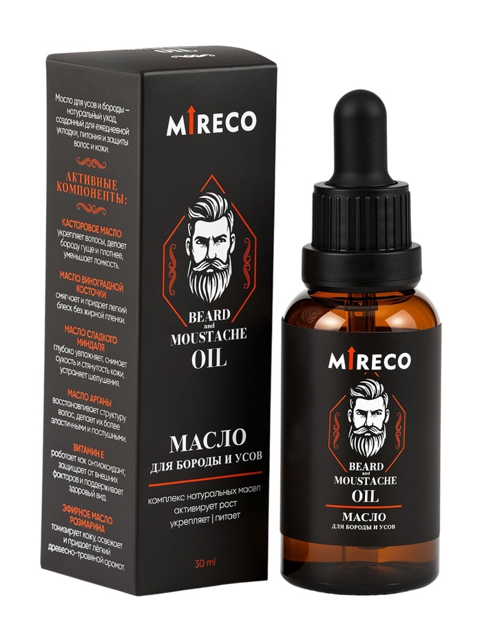 Масло для бороды и усов Mireco стекло, 30 мл