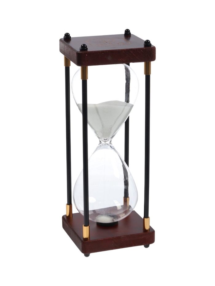 УЦЕНКА Песочные часы "Бесконечность", на 30 минут, 25 х 9.5 см, песок белый - Фото 1