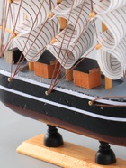 УЦЕНКА Корабль сувенирный малый «Ковда», борта чёрные с белыми полосами, паруса белые, 5.5×24×22 см - Фото 5