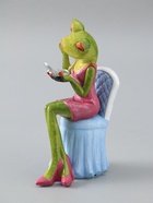 УЦЕНКА Сувенир полистоун лак «Лягуха в розовом платье наводит марафет» 8.5×8.5×14.8 см - Фото 5