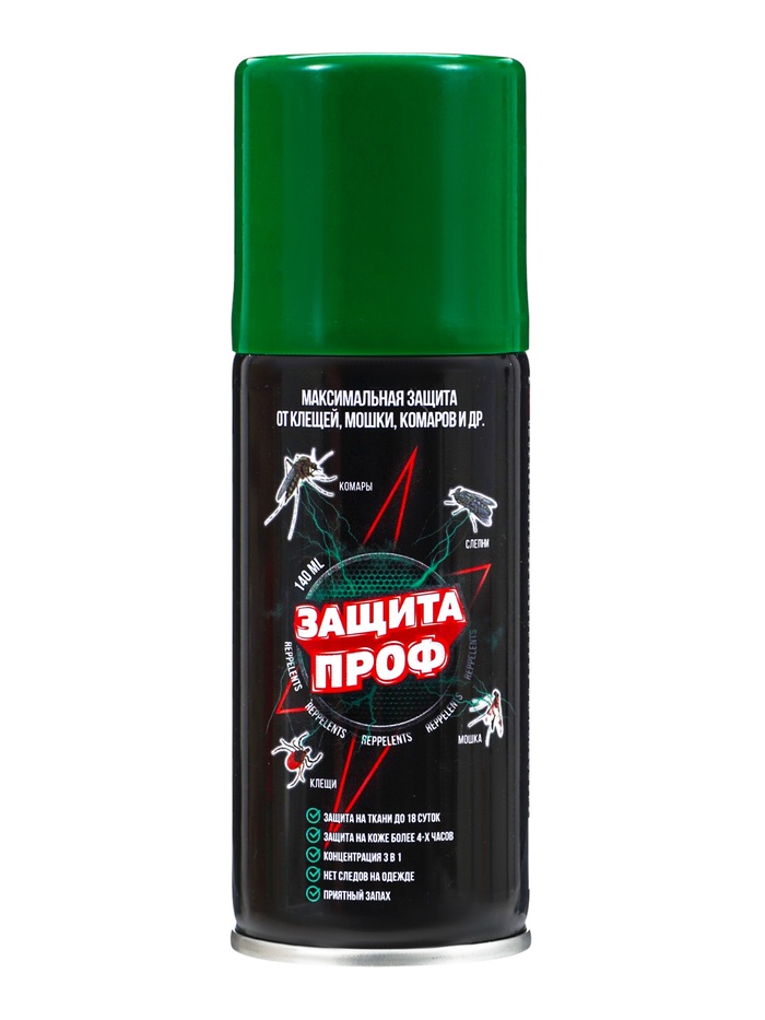 Аэрозоль от насекомых репеллентный «Защита Проф» (DEET 15%) 140 мл