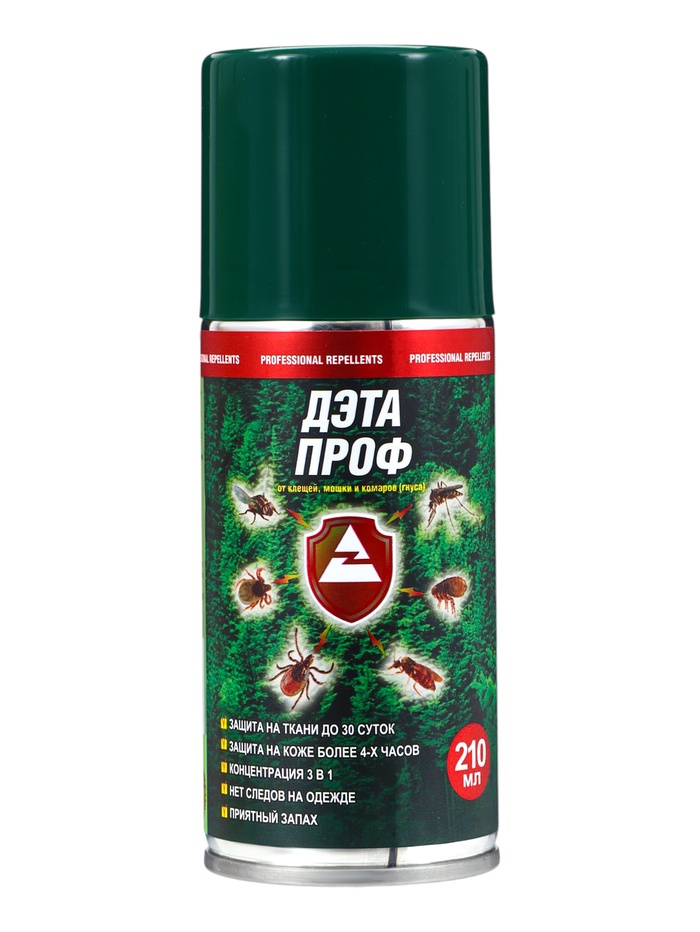 Аэрозоль для защиты от комаров «Дэта-Проф» 3 в 1, 210 мл