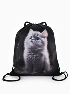 Мешок для обуви «Котёнок» Stavia, 43.5×1×36 см, чёрный - фото 809654797