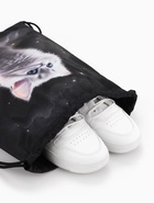 Мешок для обуви «Котёнок» Stavia, 43.5×1×36 см, чёрный - фото 809654798