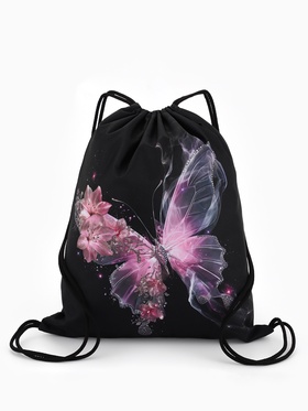 Мешок для обуви «Бабочка» Stavia, 43.5×1×36 см, чёрный