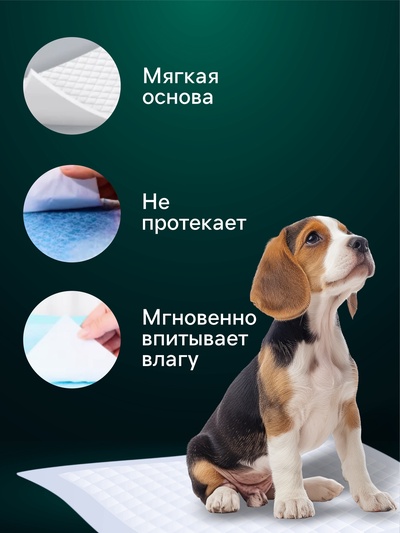 Пеленки впитывающие «Мой выбор», 60×60 см, целлюлозные, набор 30 шт., с наклейкой