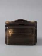 УЦЕНКА Копилка "Барсетка" коричневая, 17х10х14см - Фото 3