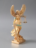 УЦЕНКА Сувенир полистоун «Богиня Фемида с крыльями - Правосудие» сливки с золотом 6×11×25 см 1103297 - Фото 2