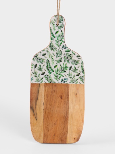 УЦЕНКА Доска разделочная прямоугольная «Оливковая ветвь» дерево манго 41×18 см