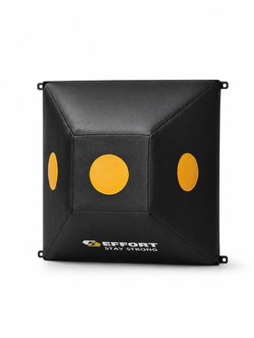 Подушка боксёрская настенная EFFORT, пирамида, с мишенями, 50×50×30 см, чёрная