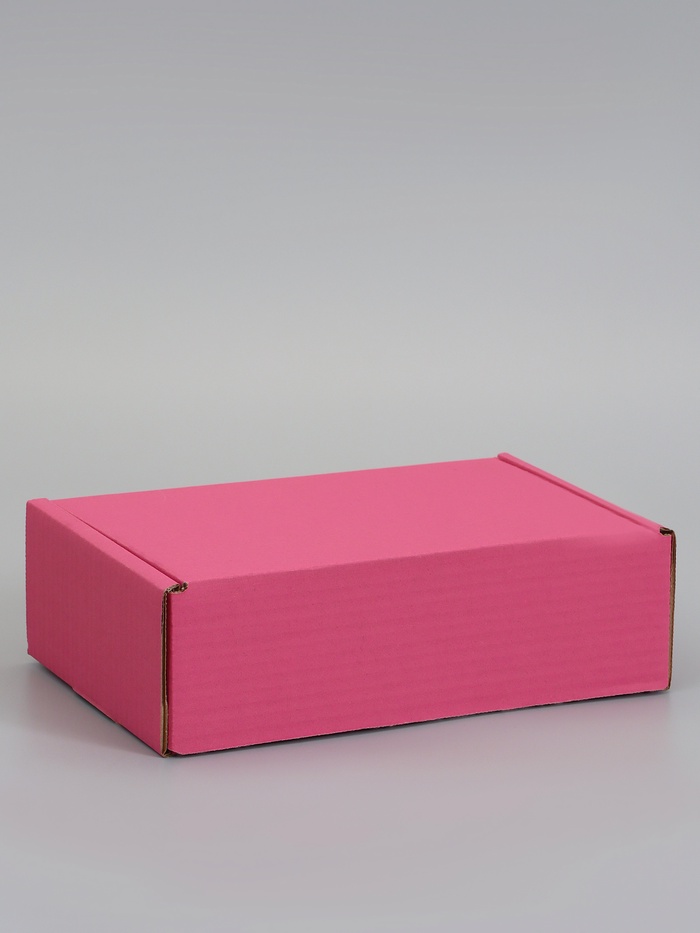 Коробка самосборная «Почтовая», розовая, для подарков, хранения и отправки посылок, 26×17×8 см