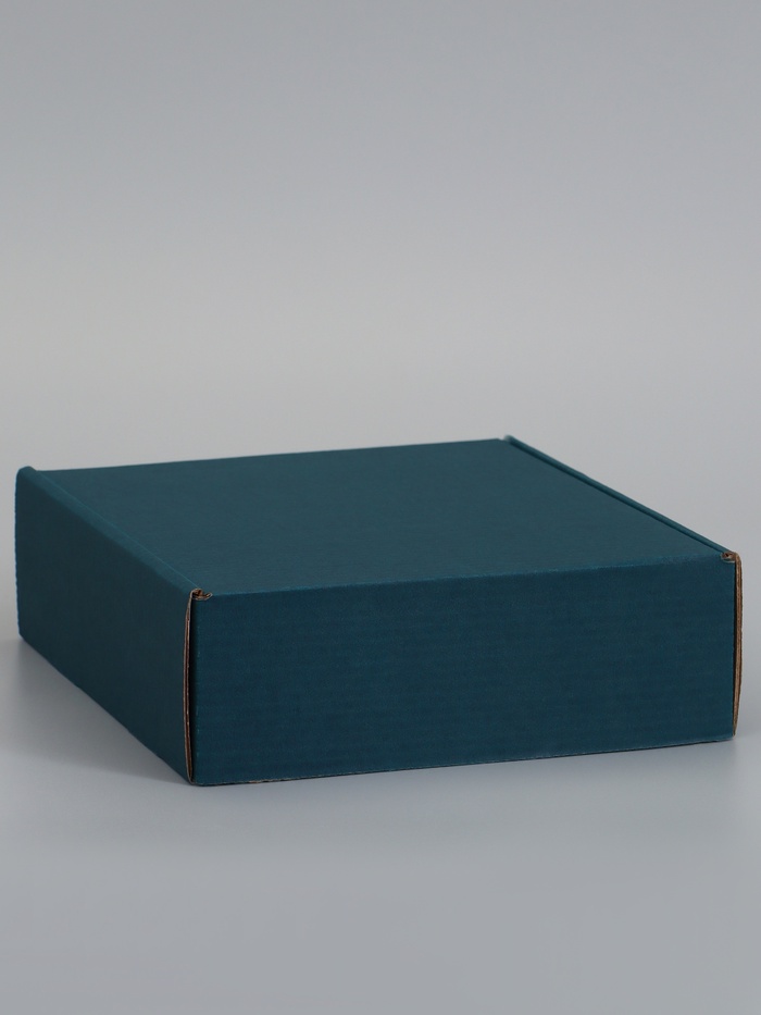 Коробка самосборная, изумрудная, 21 х 21 х 7 см