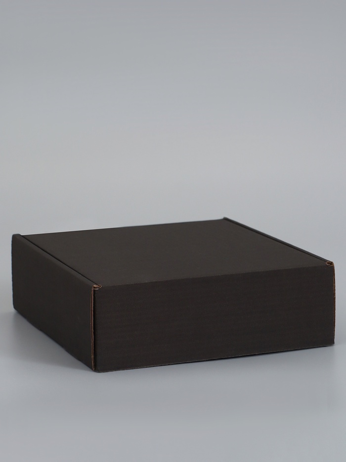 Коробка самосборная, черная, для подарков, хранения и отправки посылок, 21×21×7 см 6914772