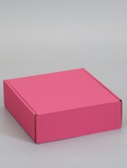 Коробка самосборная, розовая, для подарков, хранения и отправки посылок, 21×21×7 см 6914772 - Фото 2